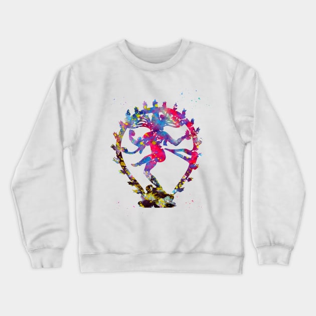 Shiva, the lord of dance Crewneck Sweatshirt by erzebeth